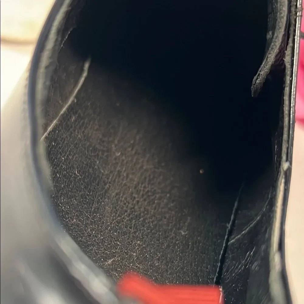 Italian made, Sleek Black Platform Sneakers women's size 10